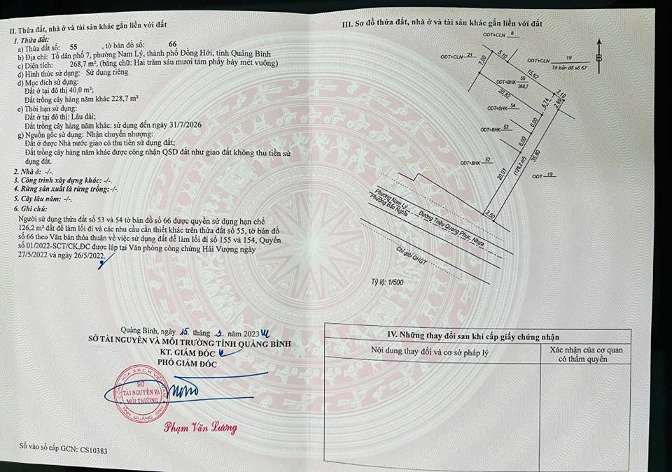 Đất nền tại ngõ Triệu Quang Phục, Nam Lý 152m² giá 8xx triệu - Đầu tư sinh lời tiềm năng!