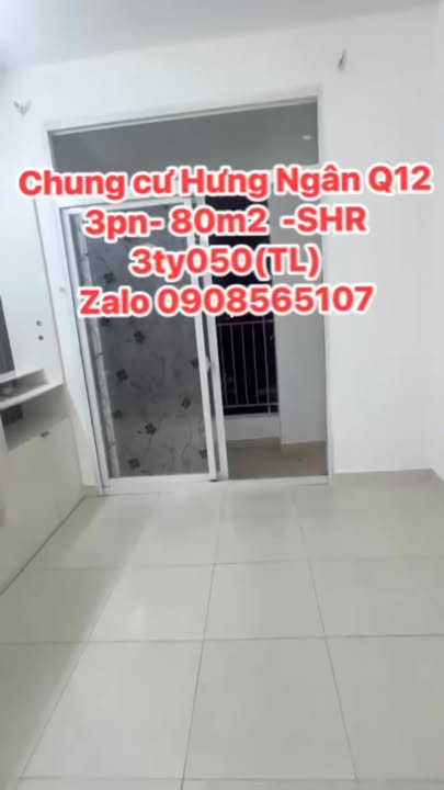 Căn hộ chung cư Hưng Ngân Q12 80m² giá 3.05 tỷ - Sẵn sàng vào ở ngay!