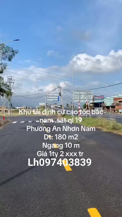 Đất nền khu tái định cư An Nhơn Nam 180m² giá 1.2 tỷ - Cơ hội đầu tư sinh lời!