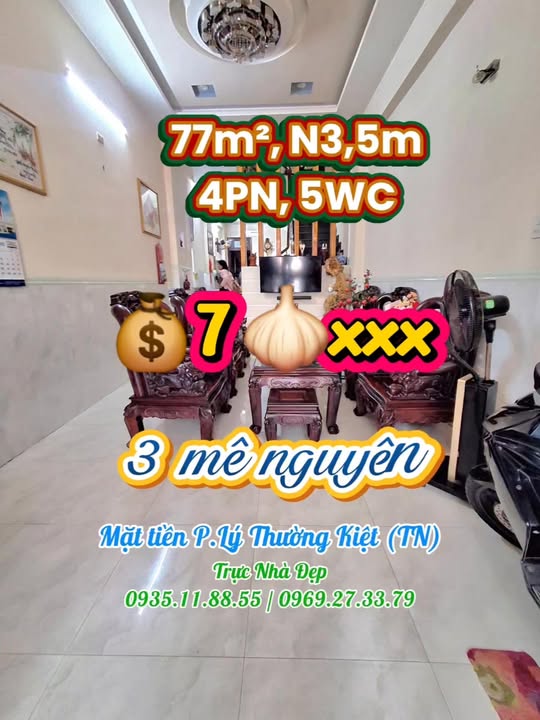 Nhà phố Lý Thường Kiệt, Quy Nhơn 77m² giá 7 tỷ - Mặt tiền đắc địa gần biển!