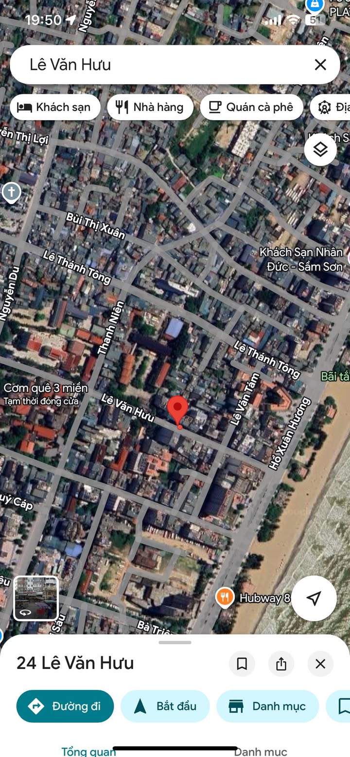 Đất mặt tiền Lê Văn Hưu, Sầm Sơn 196m² giá 10 tỷ - Cơ hội đầu tư lý tưởng!