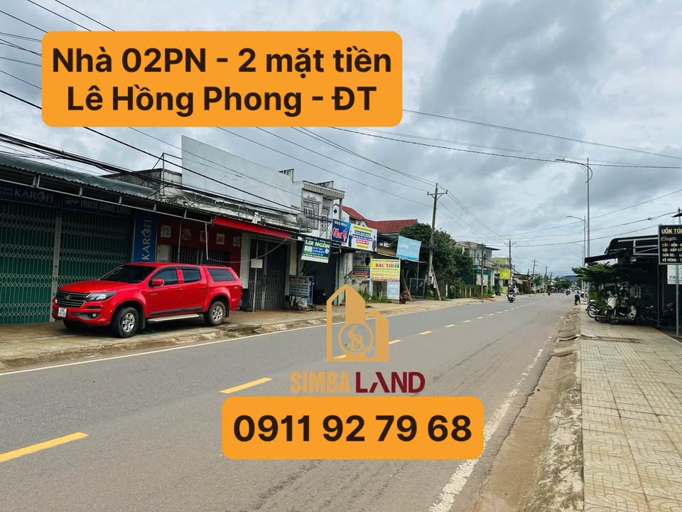 Nhà 2 mặt tiền Lê Hồng Phong Đức Trọng 100m² thổ cư - Kinh doanh đắc địa ngay trung tâm!