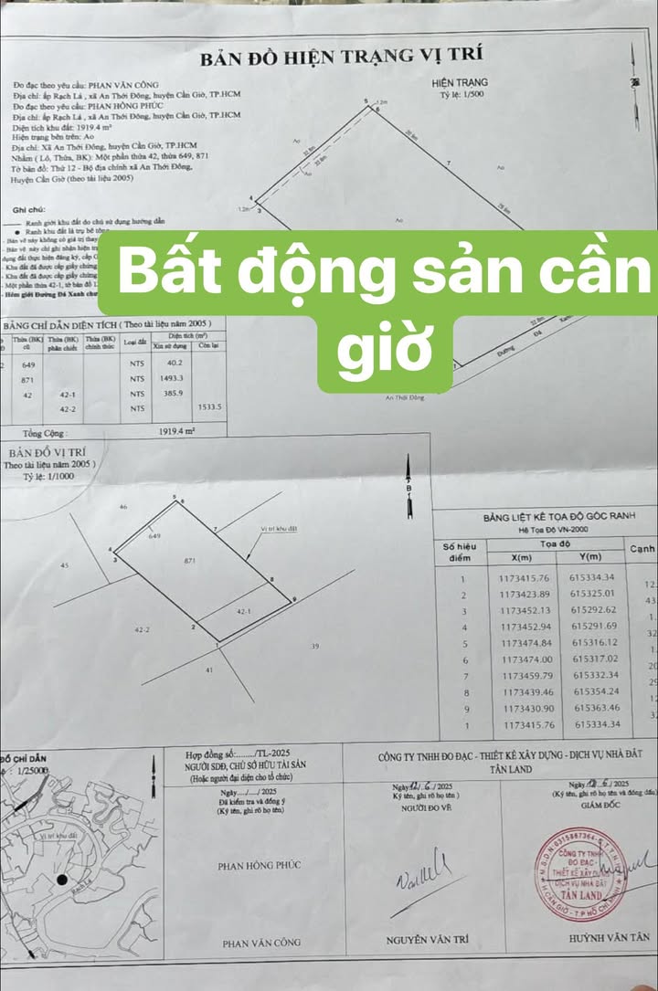 Đất nền An Thới Đông Cần Giờ 2919m² - Tiềm năng đầu tư lớn!