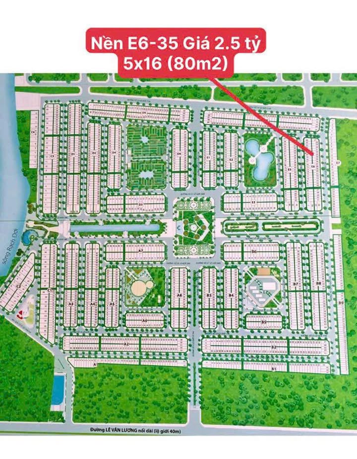 Đất nền Khu dân cư Saigon Village, Cần Giuộc, 80m² giá 2.5 tỷ - Sổ hồng chính chủ!