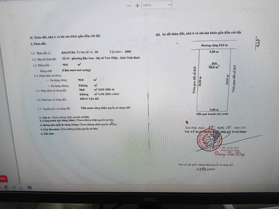 Lô đất thổ cư 90m² khu phố 15 Bắc Sơn - Đường rộng ô tô vào tận nơi!