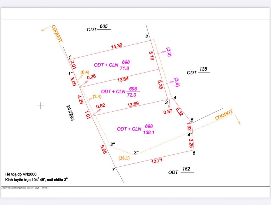 Đất nền Quán Bàu 71.8m² giá 3.8 tỷ - Hướng Đông đẹp