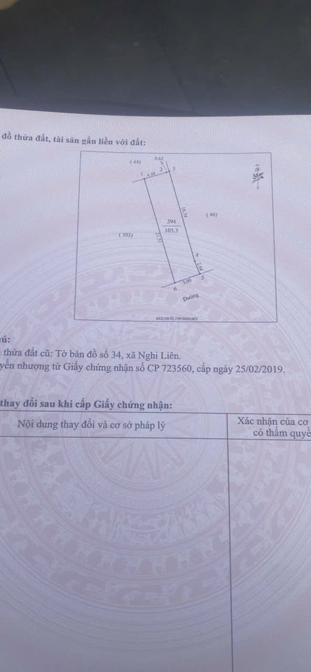 Đất Nghi Liên Vinh 105m² giá thỏa thuận - Hướng Đông mát mẻ, đường ô tô tránh