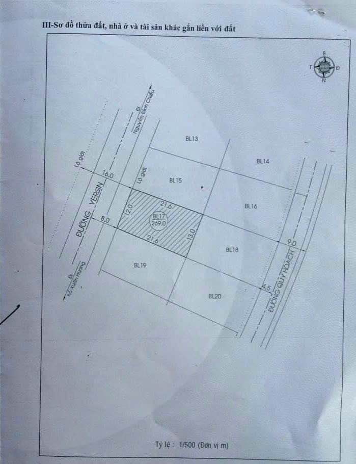 Bán lô đất Yersin P9 Đà Lạt 269m² - Sổ đỏ chính chủ, mặt tiền đường nhựa