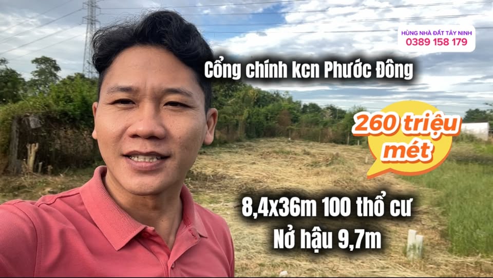 Đất nền Gò Dầu 302m² giá 2.268 tỷ - Nở hậu, gần KCN Phước Đông!