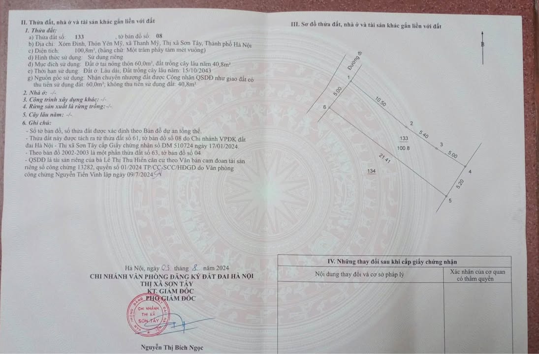 Đất nền phường Sơn Tây 100m² giá 1 tỷ - Cơ hội đầu tư hiếm có!