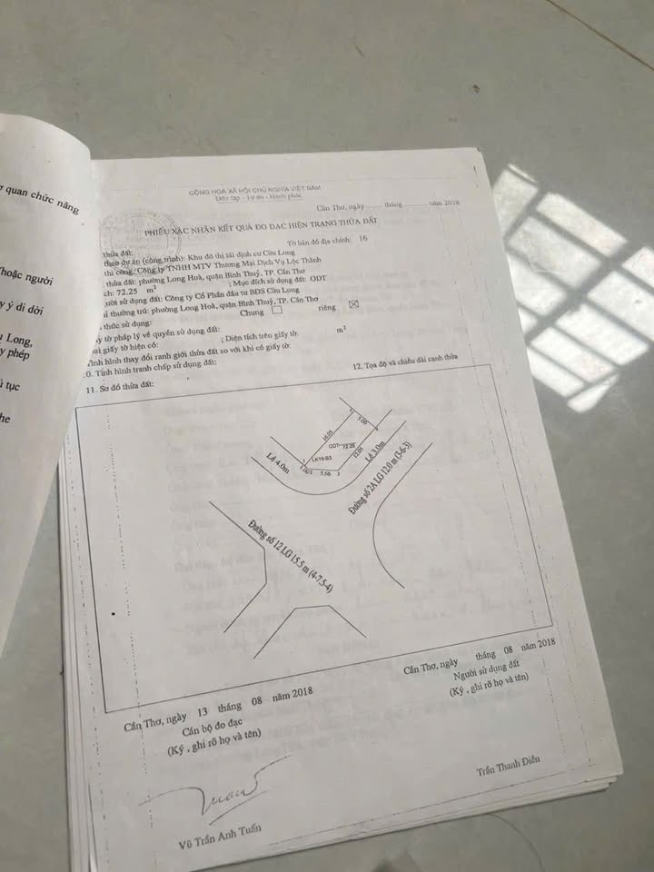 Đất nền góc 2 mặt tiền đường 2A, Cần Thơ 72m² giá 2.35 tỷ - Bán gấp trong 2 tuần!