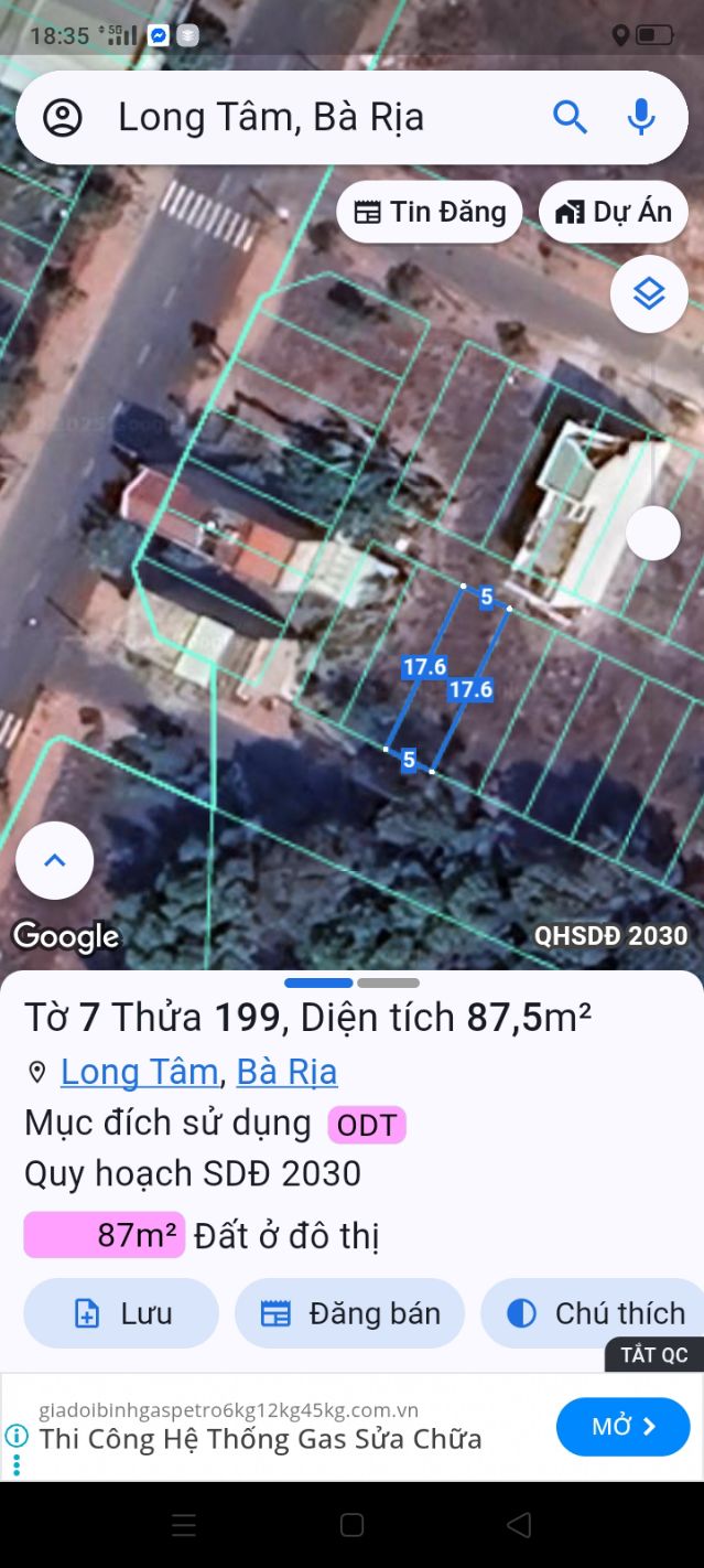 Đất nền phường Tam Long, Bà Rịa 87.5m² giá 1.9 tỷ - Cơ hội đầu tư hấp dẫn!