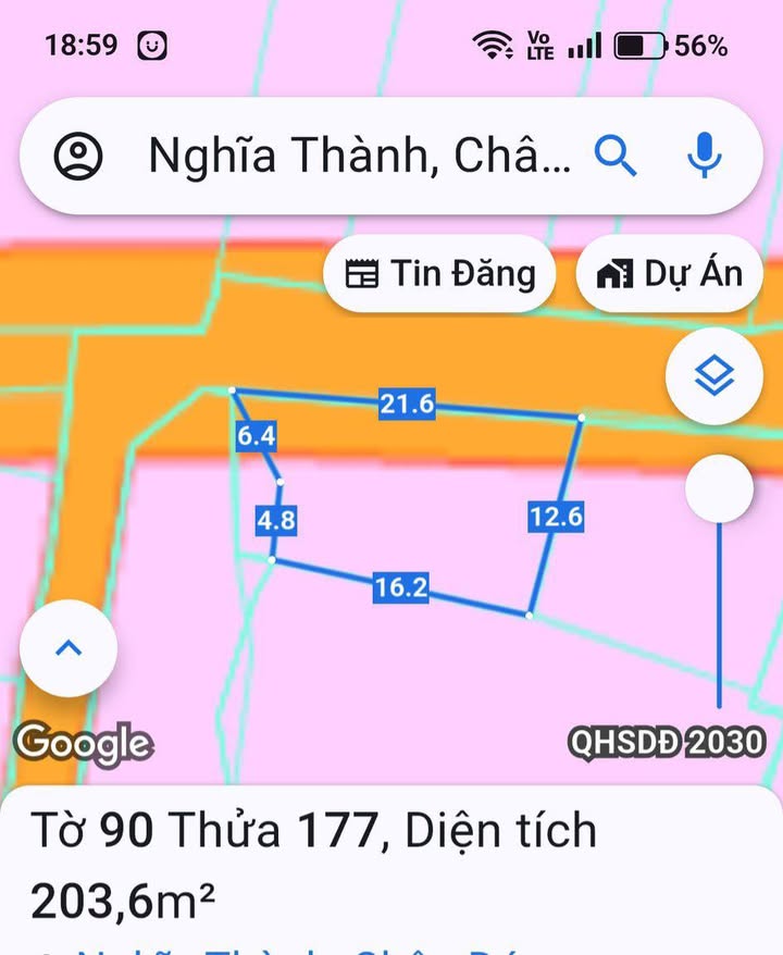 Đất nền Nghĩa Thành Châu Đức 203m² giá 1 tỷ - Cơ hội đầu tư hấp dẫn!