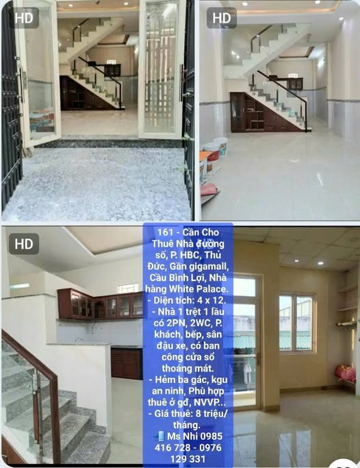 Nhà cho thuê 48m² đường số, P. Hiệp Bình Chánh, Thủ Đức - Giá chỉ 8 triệu/tháng!