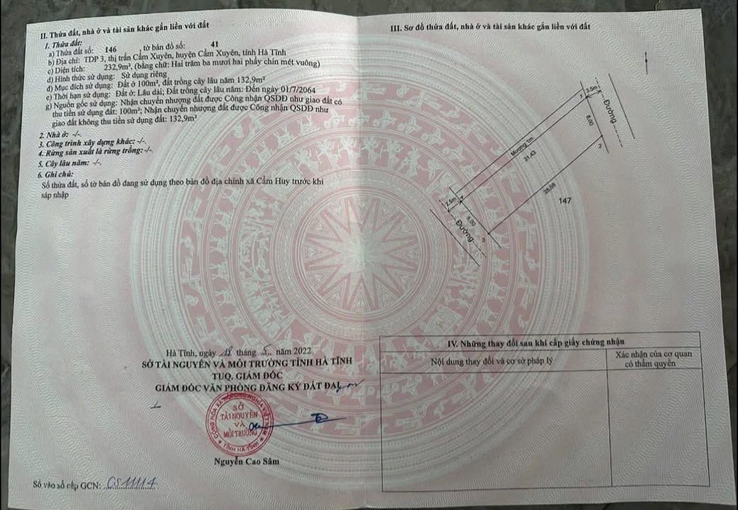 Đất nền Cẩm Xuyên 240m² giá 900 triệu - Đầu tư sinh lời ngay!