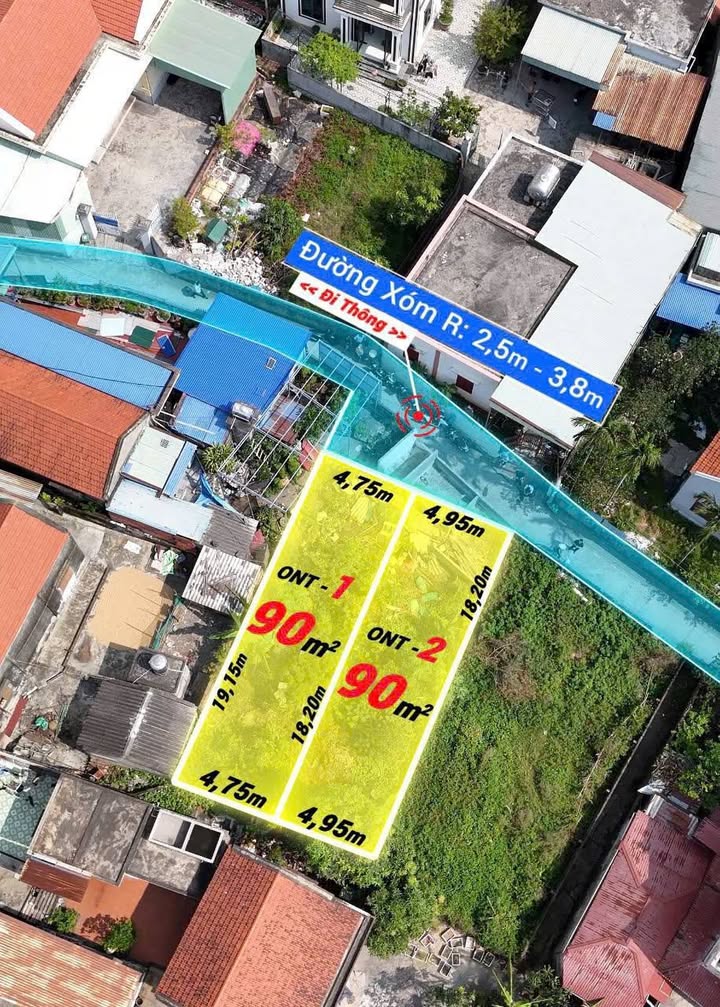 Đất Phả Lễ Thủy Nguyên 90m² giá 1.2 tỷ - Mặt tiền rộng, ô tô đỗ cửa