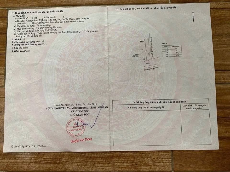 Đất nông nghiệp 789m² tại Long Hựu Tây, Cần Đước - Giá chỉ 480 triệu!