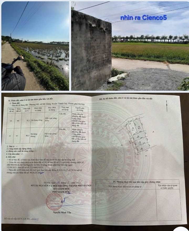 Đất nền lô góc Mỹ Hưng, Thanh Oai 42.1m² giá chỉ 3 tỷ - Cơ hội đầu tư hiếm có!