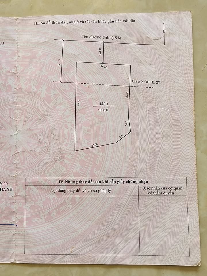 Đất nền mặt đường 514 xã Cán Khê 1145.25m² giá chỉ 2.05 tỷ - Cơ hội đầu tư tuyệt vời!