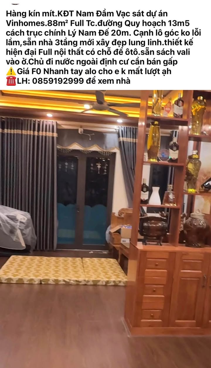 Nhà 3 tầng KĐT Nam Đầm Vạc 88m² - Đầu tư sinh lời tiềm năng!