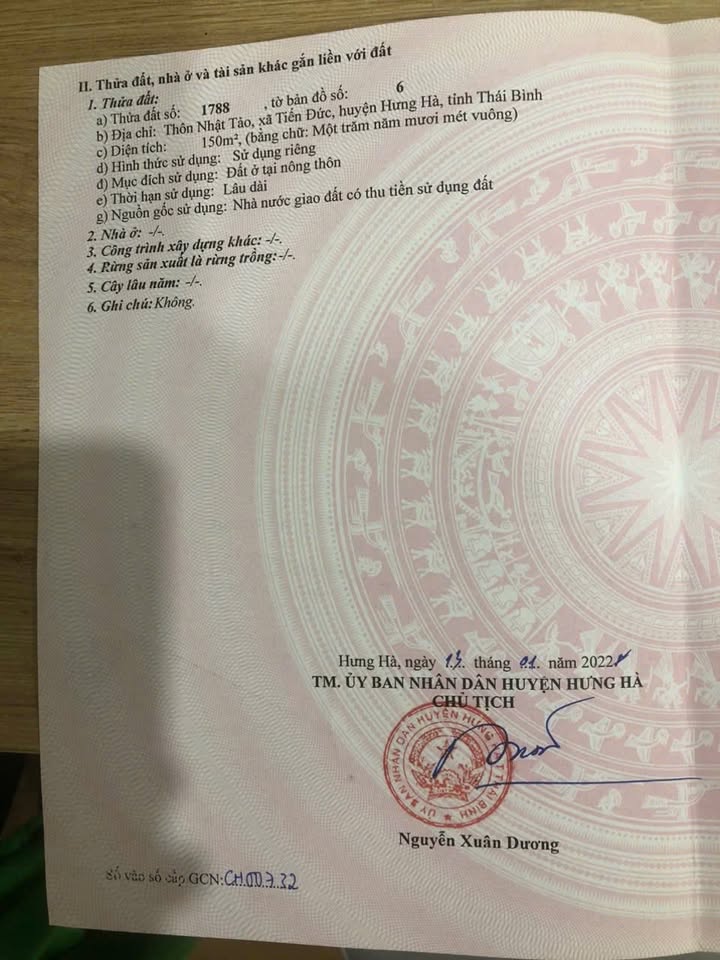 Đất nền Long Hưng, Hưng Yên 150m² giá chỉ 1 tỷ - Đầu tư sinh lời ngay!