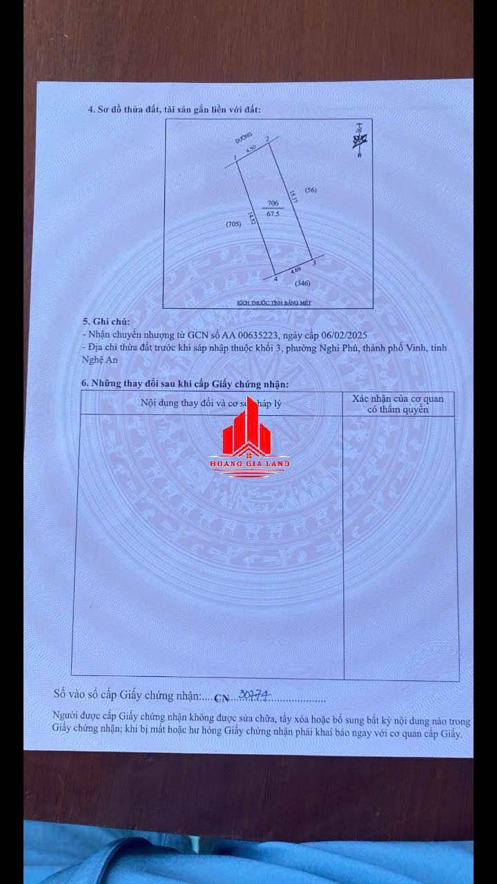 Đất nền xóm 2 Nghi Phú 67.5m² - Vị trí thuận lợi, giá thỏa thuận!