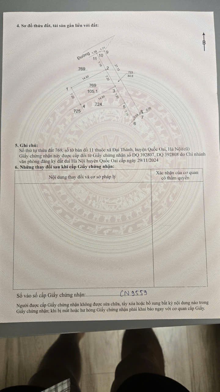 Đất nền 105m² chính chủ tại xã Hưng Đạo, Quốc Oai - Chỉ 4.3 tỷ