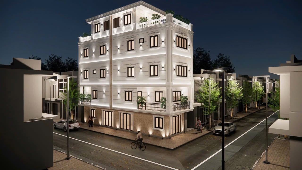 Nhà 4.5 tầng Trần Hưng Đạo, Thái Bình 40m² - Thiết kế hoàn hảo cho gia đình đông người!