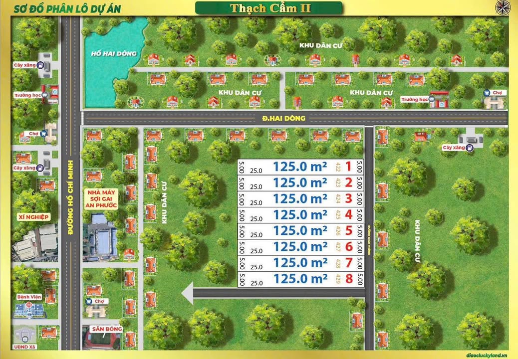 Đất Thạch Cẩm, Thạch Thành 125m² giá chỉ 1xx triệu - Cơ hội đầu tư sinh lời!