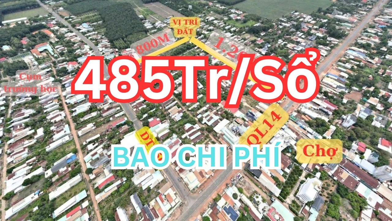 Đất liền kề 632,8m² tại Chợ Minh Lập - Giá chỉ 485 triệu - Cơ hội đầu tư vàng!