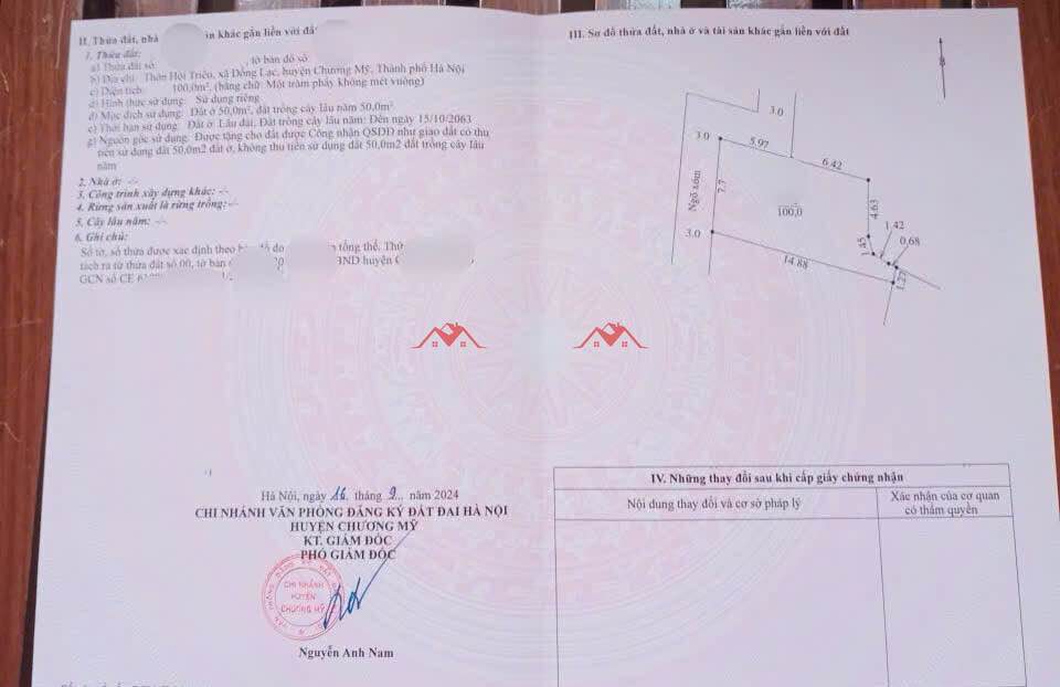 Đất nền Đồng Lạc, Chương Mỹ, 100m² - Gần trường học và chợ!