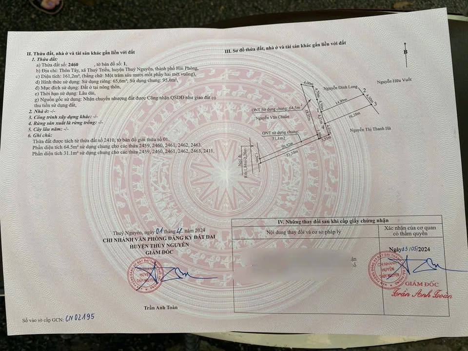 Đất nền Thủy Nguyên Hải Phòng 65,6m² giá chỉ 600 triệu - Vị trí trung tâm thuận tiện!