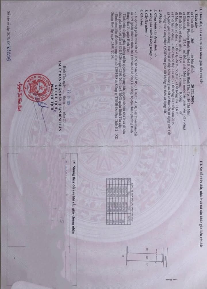 Đất nền Bình Hưng Hòa B, Bình Tân 117.6m² giá chỉ 4.95 tỷ - Cơ hội đầu tư sinh lời!