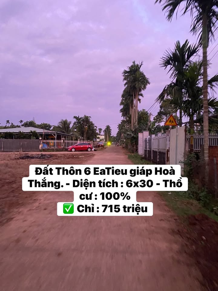 Đất thổ cư Ea Tiêu, Cư Kuin 180m² giá 715 triệu - Sổ hồng chính chủ!