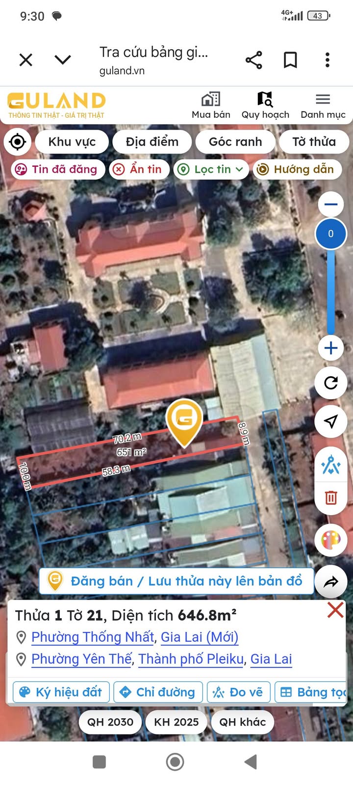 Đất nền đường Trần Đại Nghĩa, Pleiku 369m² - Cơ hội đầu tư tuyệt vời!