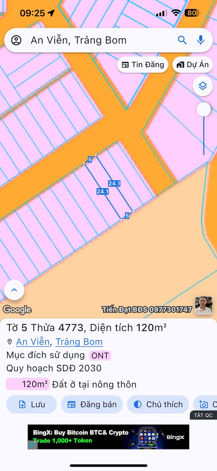 Đất thổ cư ấp 4 An Viễn 120m² giá 980 triệu - Sổ đỏ chính chủ!