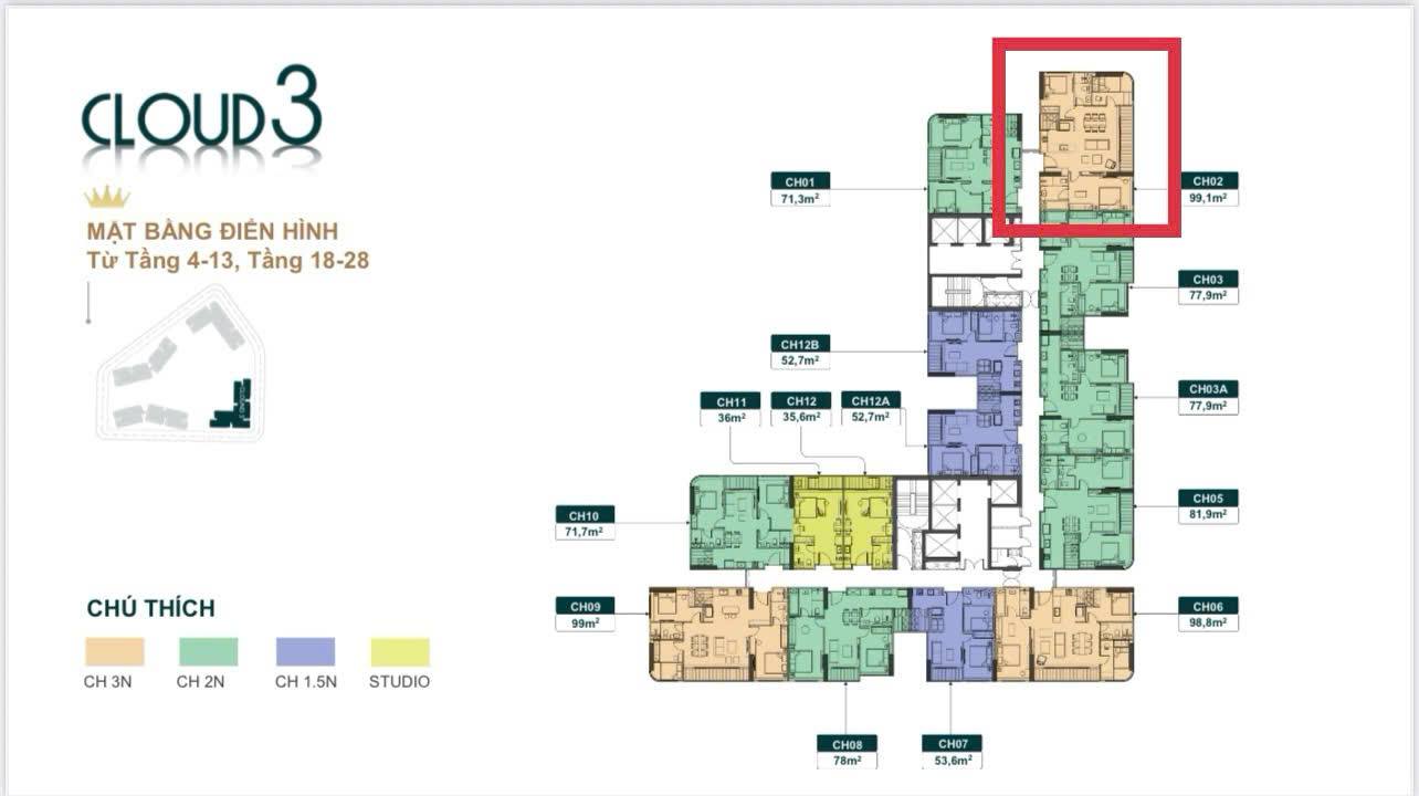 Căn hộ Royal Mansion Bắc Giang 99,1m² giá thỏa thuận - Căn góc hiếm có!