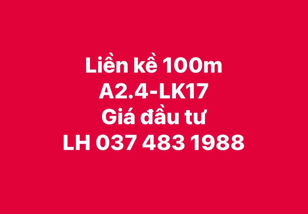 Bán liền kề Thanh Hà Cienco 5 100m² - Vị trí đắc địa gần cầu Mậu Lương!