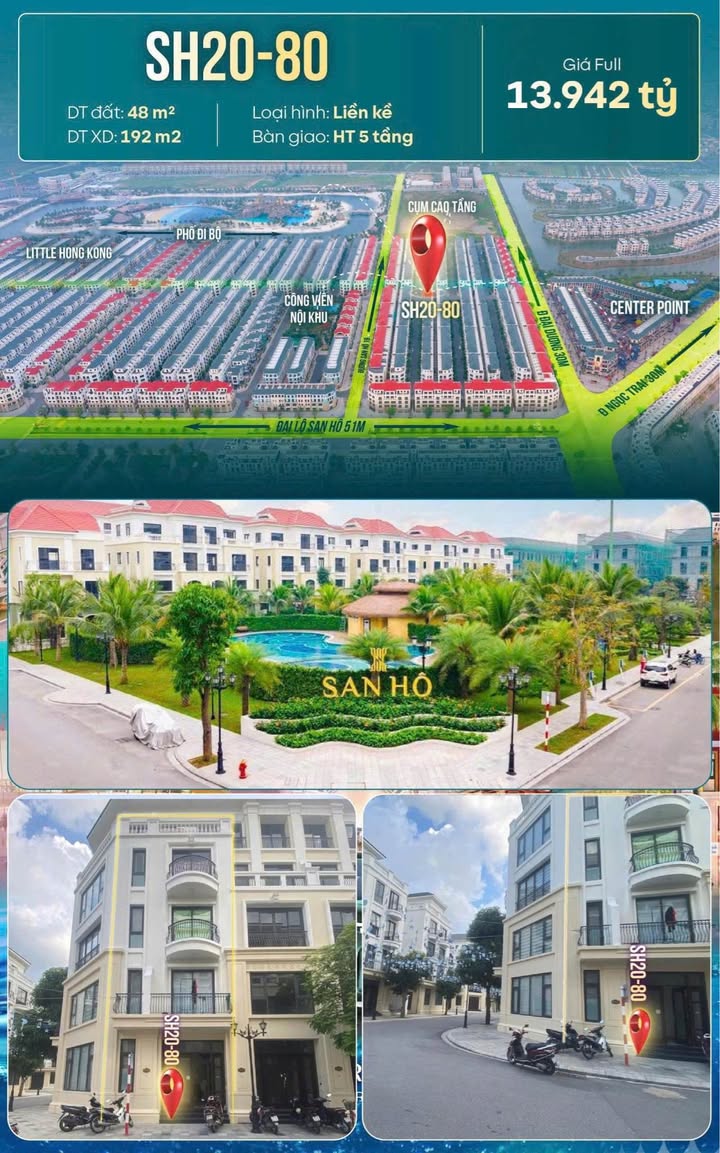 Shophouse San Hô, Văn Giang 48m² giá 8.616 tỷ - Đầu tư sinh lời ngay!