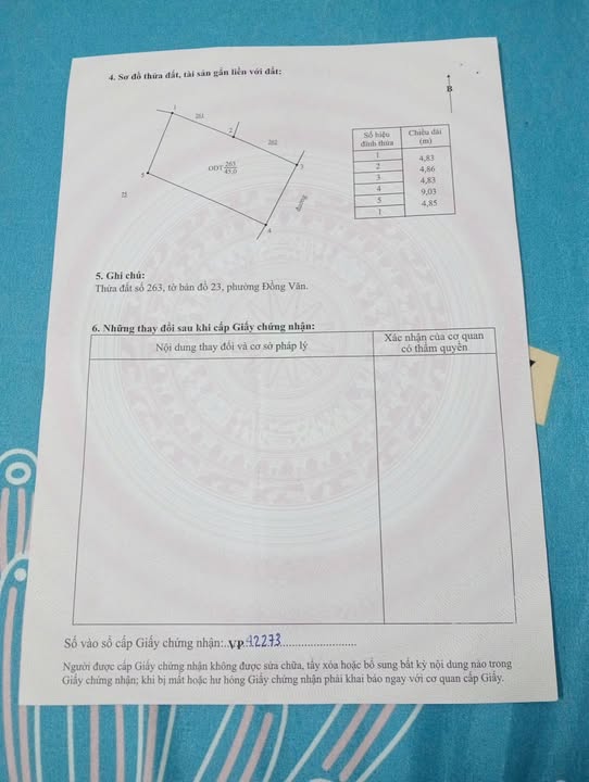Đất Đồng Văn Duy Tiên 45m² giá 1 tỷ - Sổ đỏ chính chủ, đường thông rộng!
