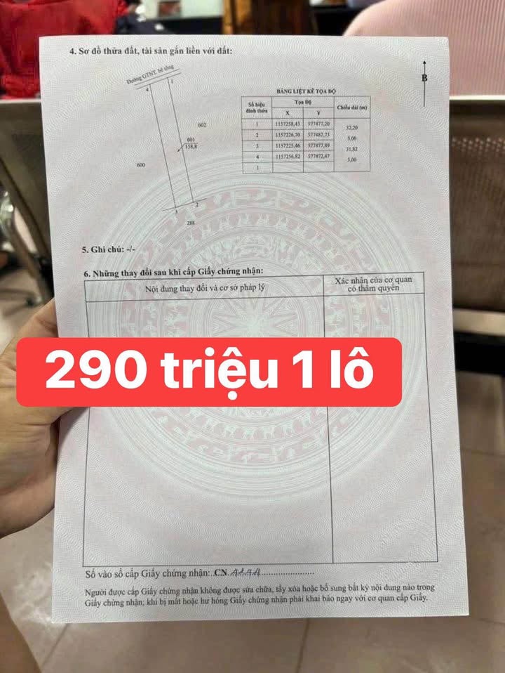 Đất nền chính chủ Hiệp Thạnh, Châu Thành 160m² giá 290 triệu - Sổ đỏ sẵn sàng!