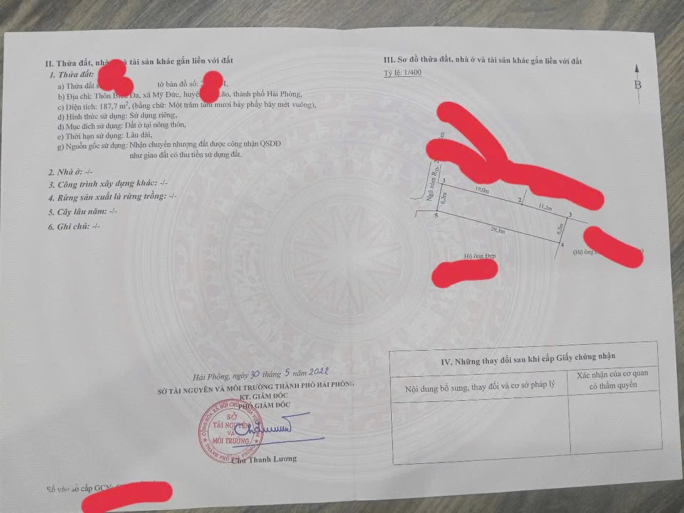 Đất nền 200m² tại Mỹ Đức, An Lão - Giá chỉ 1.1 tỷ, vị trí đẹp không thể bỏ lỡ!