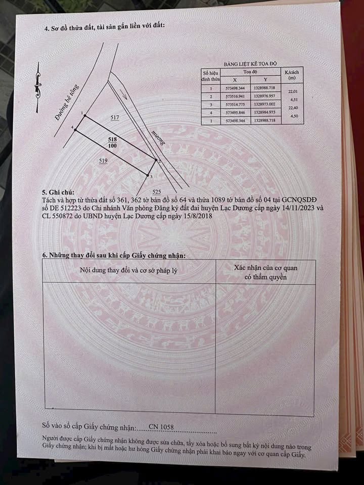 Bán lô đất 2 mặt tiền Lạc Dương 100m² giá 2.35 tỷ - Cơ hội đầu tư hiếm có!