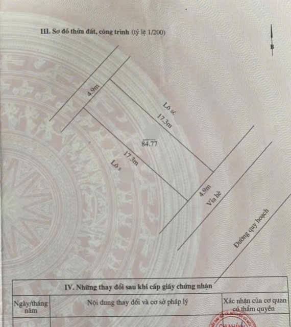 Đất tái định cư Đằng Hải 84m² giá 5.7 tỷ - Đường rộng vỉa hè thoáng