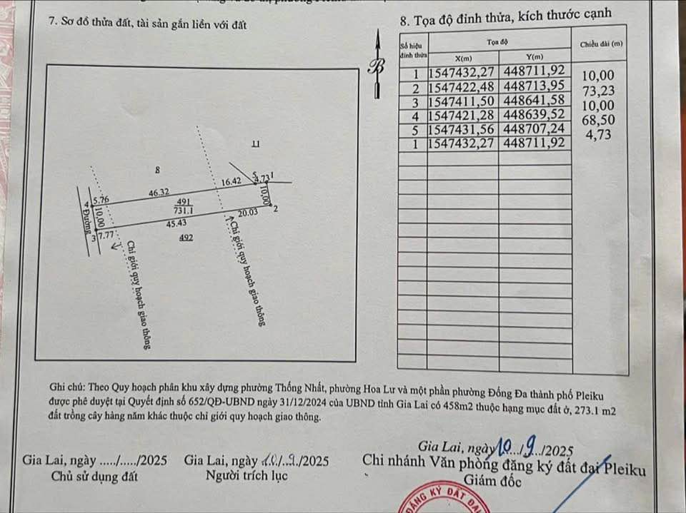 Đất mặt tiền Đặng Thùy Trâm, Pleiku 700m² giá chỉ 3 tỷ - Cơ hội đầu tư tuyệt vời!