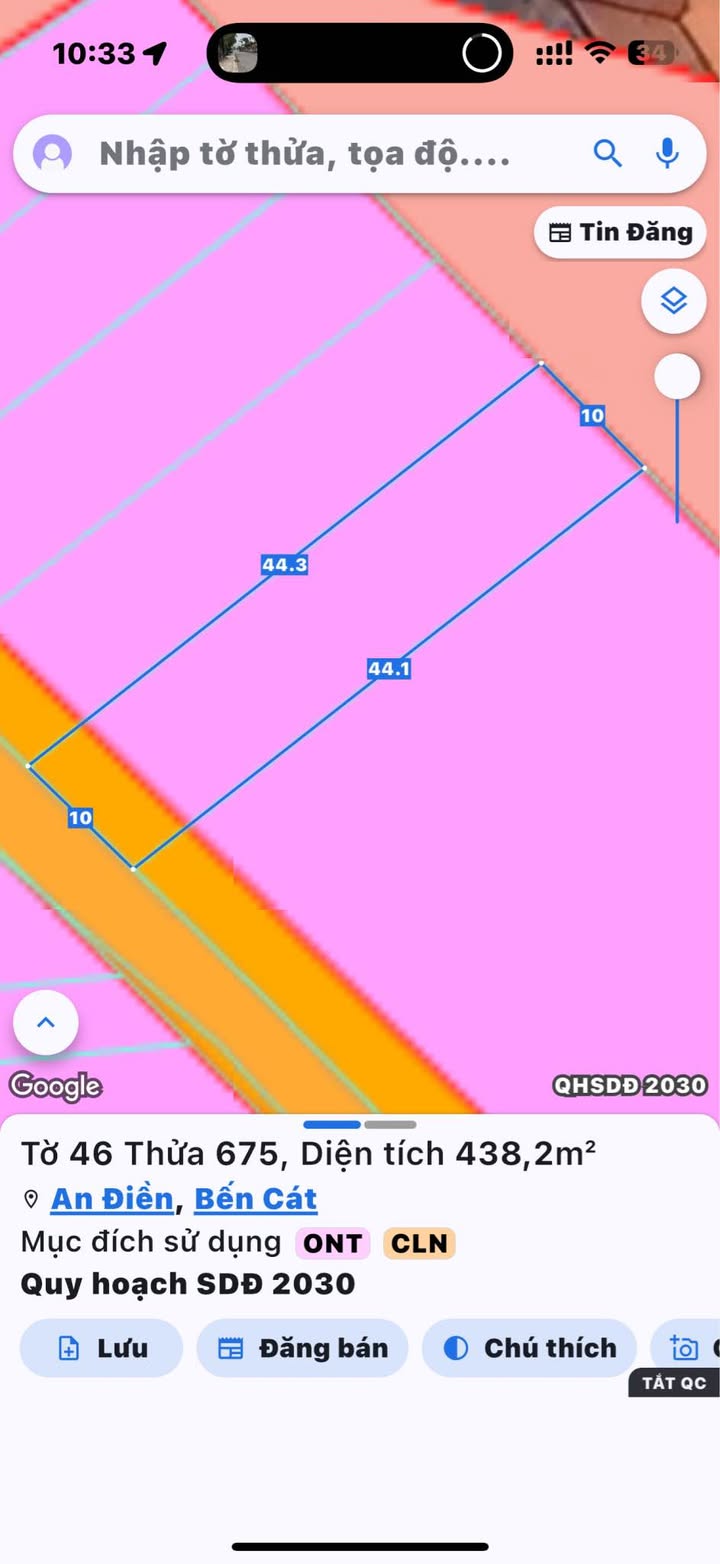 Đất 2 Mặt Tiền 440m² tại An Điền, Bến Cát chỉ 2.6 tỷ - Cơ hội đầu tư hiếm có!