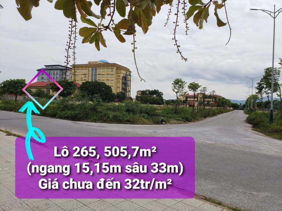 Đất nền Đồng Hới - Quảng Bình 505m² giá 15 tỷ - Vị trí kim cương trên đường Bạch Đằng!