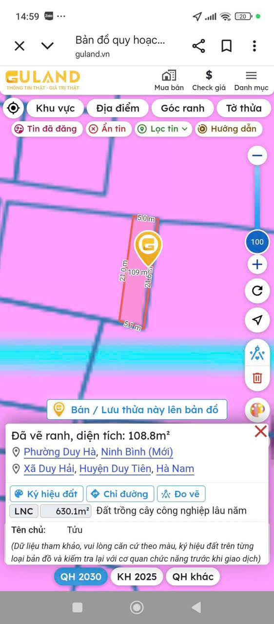 Đất mặt tiền 5m, Tứ Giáp, 109m² giá chỉ 2.1 tỷ - Đầu tư sinh lời ngay!