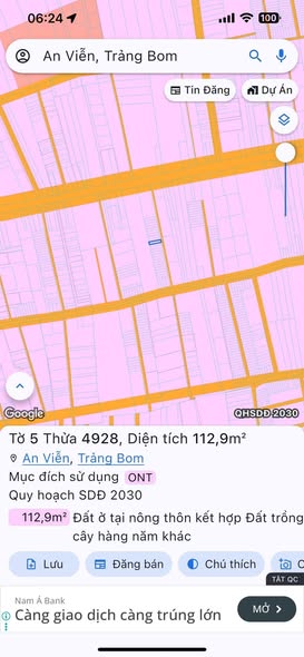 Đất nền Trảng Bom 110m² giá 1.1 tỷ - Sổ đỏ chính chủ, giao thông thuận lợi!