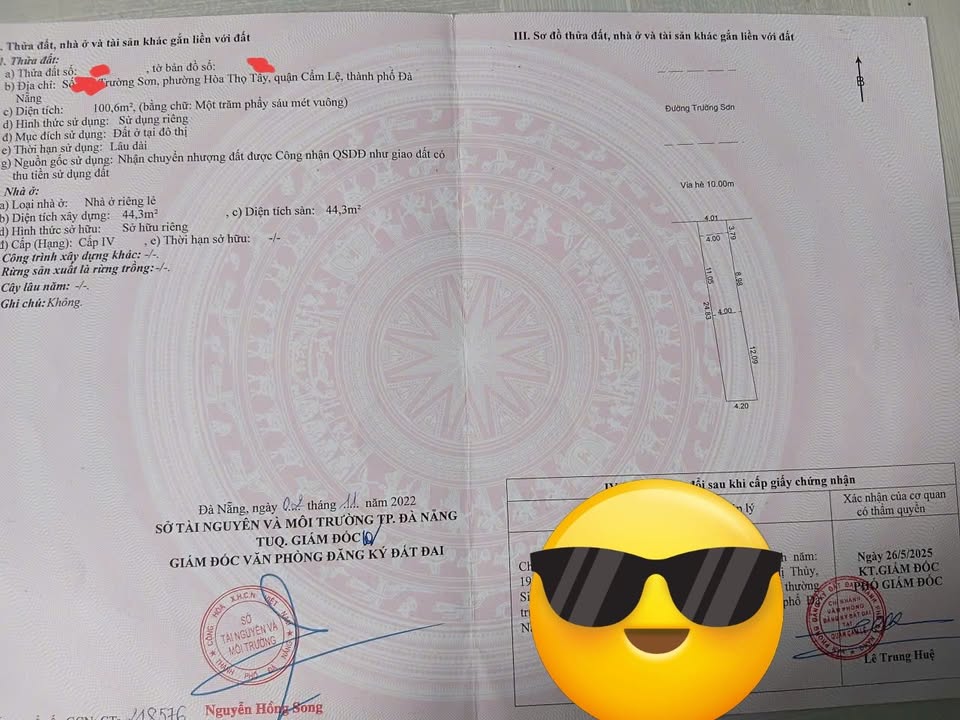 Đất mặt tiền Trường Sơn, Đà Nẵng 100.6m² giá 3.5 tỷ - Kinh doanh thuận lợi!